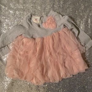 Marmalatta valentines pink tunic w/ gray leggings